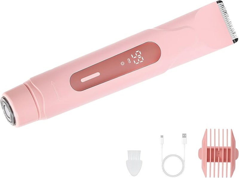 2 in 1 Rechargeable Bikini Trimmer for Women Double Head Portable Black - Image 5